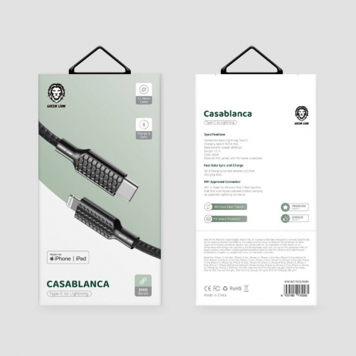 Green Lion Casablanca USB C To Lightning Cable