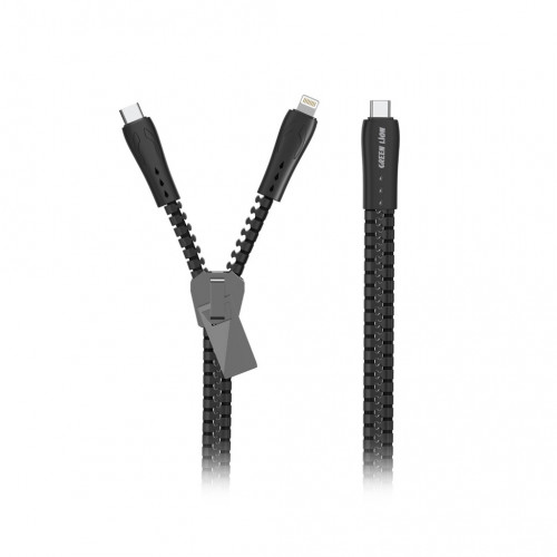 Green Lion 2-in-1 Zipper Cable